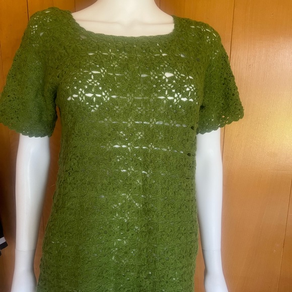 Vintage 70s Knit Top Boho - Picture 2 of 4